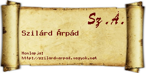 Szilárd Árpád névjegykártya
