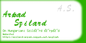 arpad szilard business card